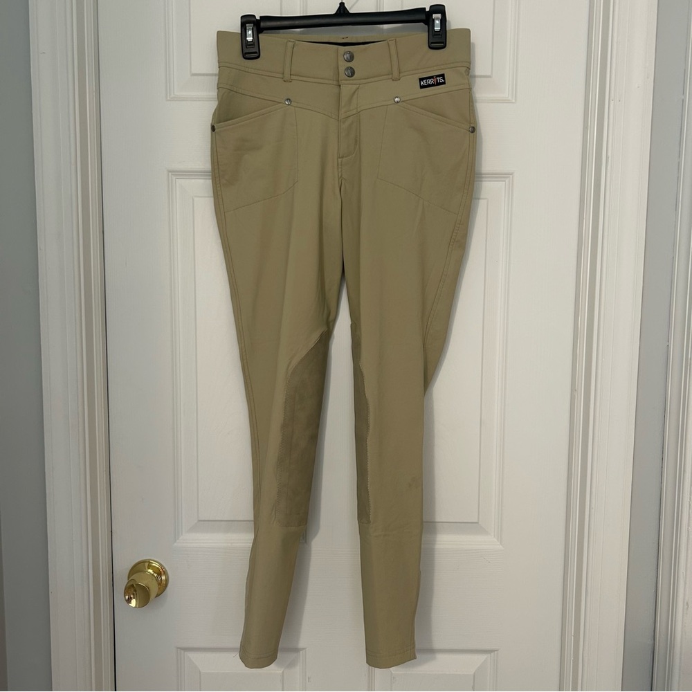 Kerrits Women’s NewWOT Crossover KneePatch Breeches SzM Horse Show Riding Attire